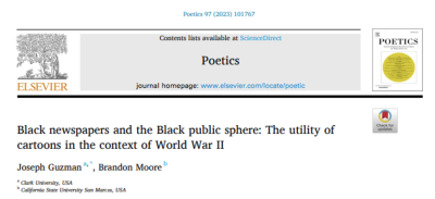 Black newspapers and the Black public sphere: The utility of cartoons in the context of World War II.